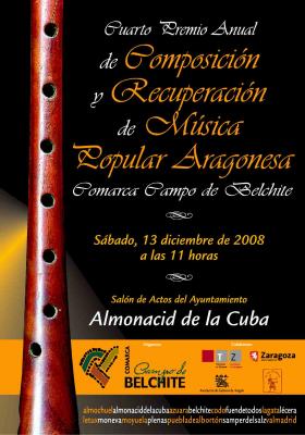 IV Premio Anual de Composición y Recuperación de Música Popular Aragonesa Comarca Campo de Belchite